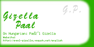 gizella paal business card